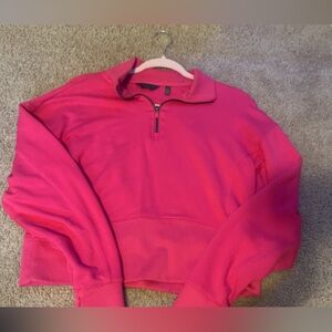 Danskin Fuchsia Quarter-Zip Sweatshirt